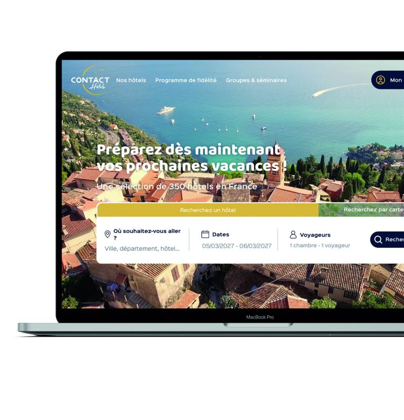Le site contact-hotel.com sur ordinateur et mobile